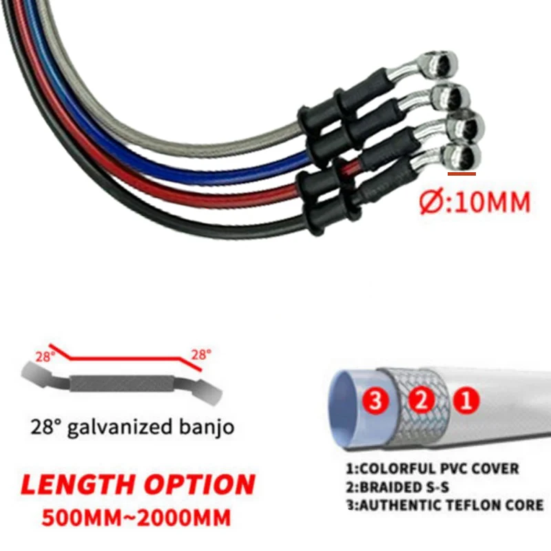Argento da 30 cm a 220 cm 28 ° - Motorcycle Brake Cable recensione e prezzo