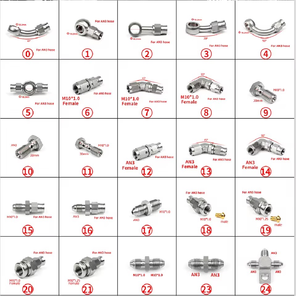 01PC AN3 AN4 Tubo Flessibile I - Brake Line Motorcycle recensione e prezzo